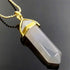 Grey Agate Gemstone Pendant Necklace